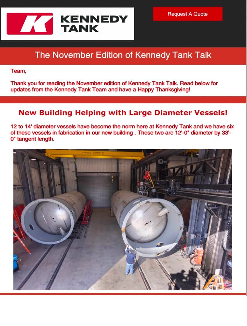 Read Kennedy Tank's November 2024 Tank Talk (pdf)